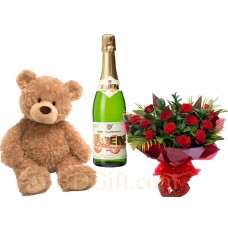 Rose W/ Bear & sparkling Juice