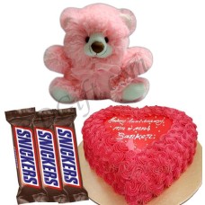 (30) Cake W/ Teddy Bear and Chocolate