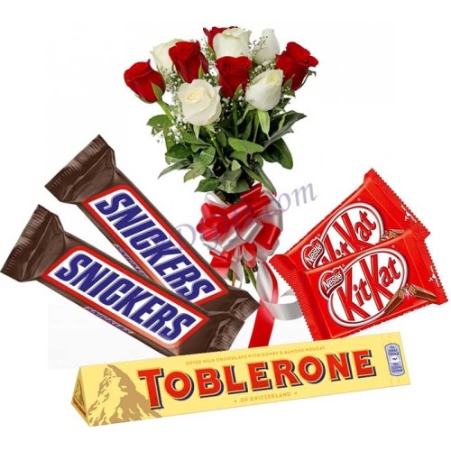 Chocolate W/ Mix Roses