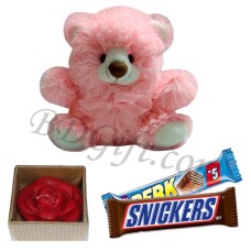 Candles W/ chocolates & teddy bear
