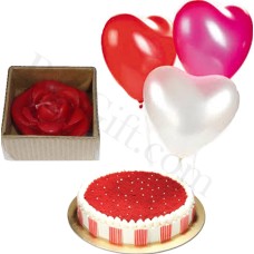 (46) Cake W/ balloons & candle
