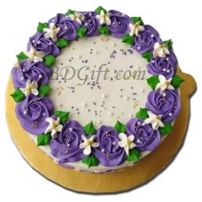 1 Pound Round Shape Vanilla Cake