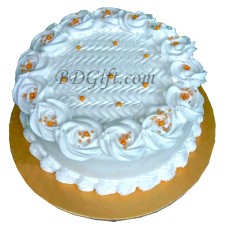 2 Pounds Round Shape Vanilla Cake