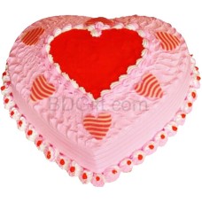 (45) 3.3 pounds Vanilla Heart Cake