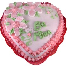 (46) 3.3 pounds Vanilla Heart Cake