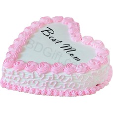 (48) 4.4 pounds Vanilla Heart Cake