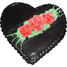 (24) Yummy Yummy- 3.3 Pounds Rich Chocolate Heart Cake