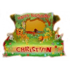 Safari Theme Birthday Cake (10 X 14)