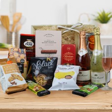 Gift basket champagne and nibbles