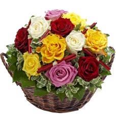 Roses in a basket Roses in a basket