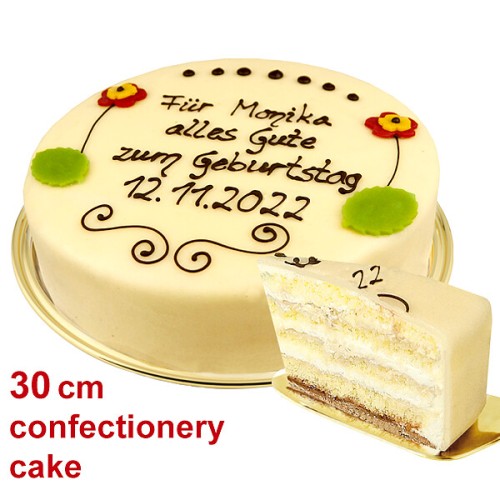 Large Lübecker Marzipan Cake with Individual Text
