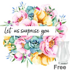Surprise Flower Bouquet with vase