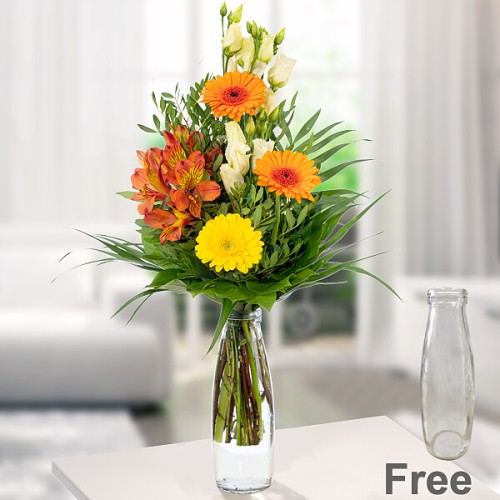 Flower Arrangement Sommermorgen with vase