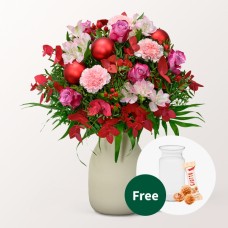 Flower Bouquet WintermÃ¤rchen with vase & 3 Ferrero Giotto