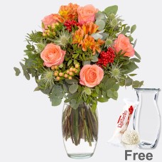 Flower Bouquet Herbsterwachen with Vase & Ferrero Raffaello