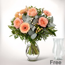 Flower Bouquet Morgentau with vase