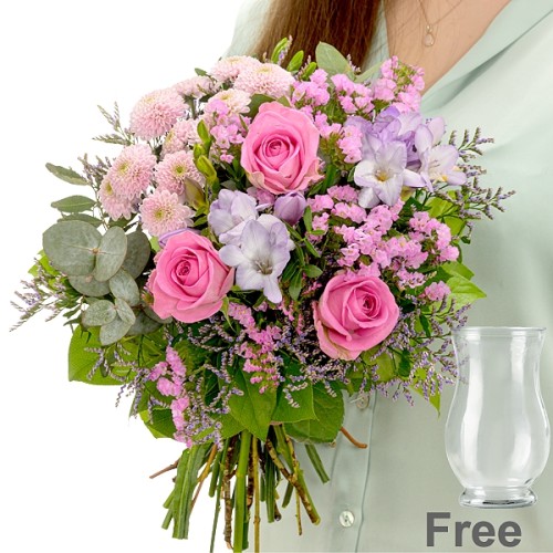 Flower Bouquet Zauberhaft with vase