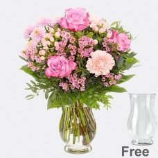 Flower Bouquet Purple with vase