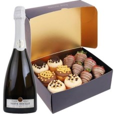 Sparkling Gourmet Donut and Strawberry Gift Box