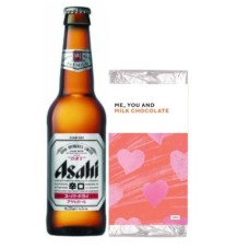 Asahi Beer and Valentine's Chocolate combo (extra)