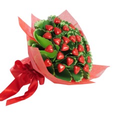 Two Dozen Hearts Flower Bouquet