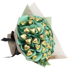Golden Hearts Flower Bouquet