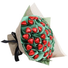 Red Hearts Flower Bouquet