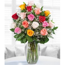 Eighteen Assorted Roses
