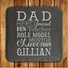 Personalised What Dad Means Slate Keepsake