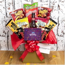 Happy Birthday Beer and Bar Snacks Bouquet