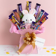 The I Love You Teddy and Chocolate Bouquet
