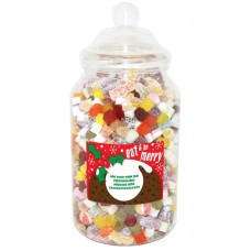 Personalised Be Merry Giant Sweet Jar