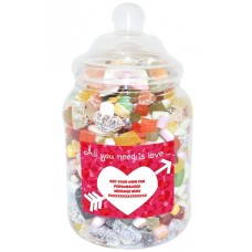 Personalised Love is all you need Large Sweet Jar