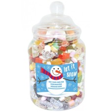 Personalised Snowman Large Sweet Jar