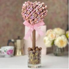 Malteser Heart Tree with Pink Drizzle and Heart Sprinkles