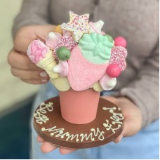Mini Pink Chocolate Smash Flower Pot