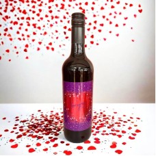 For You Heart Bottle of Merlot Red Wine