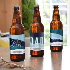 Personalised Best Dad Ever Pack of 3 Beer