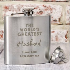 Personalised 'The World's Greatest' Hip Flask