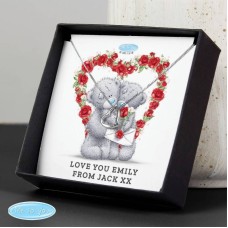 Personalised Me to You Valentine Sentiment Heart Necklace and Box