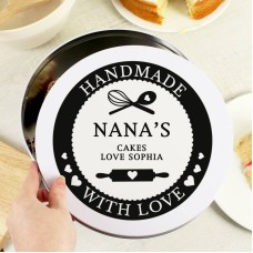 Personalised Hand Made With Love Cake Tin