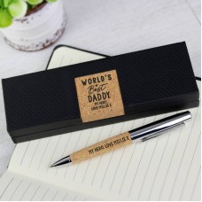 Personalised Worlds Best Cork Pen Set