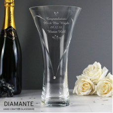 Personalised Swarovski Hearts Diamante Vase