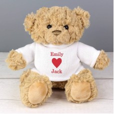 Personalised Love Heart Jumper Bear
