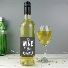 Personalised Wine OClock White Wine