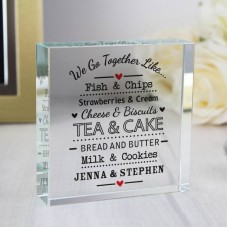 Personalised We Go Together Like... Crystal Token