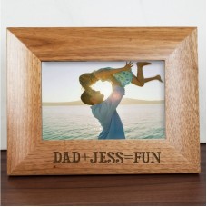Personalised Fun with Dad Engraved Photo Frame