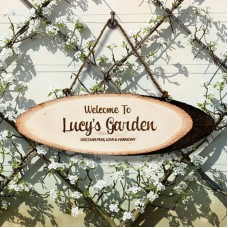 Personalised Welcome To My Garden Wooden Sign