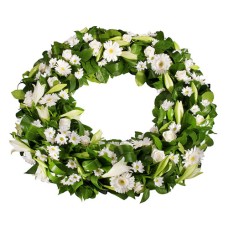 Funeral Wreath White - Classic