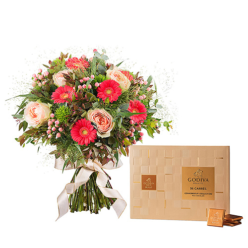 Seasonal Bouquet & Godiva Chocolate